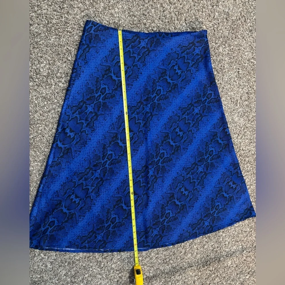 PLUS SIZE SKIRT Bar III Blue and Black A-Line Skirt